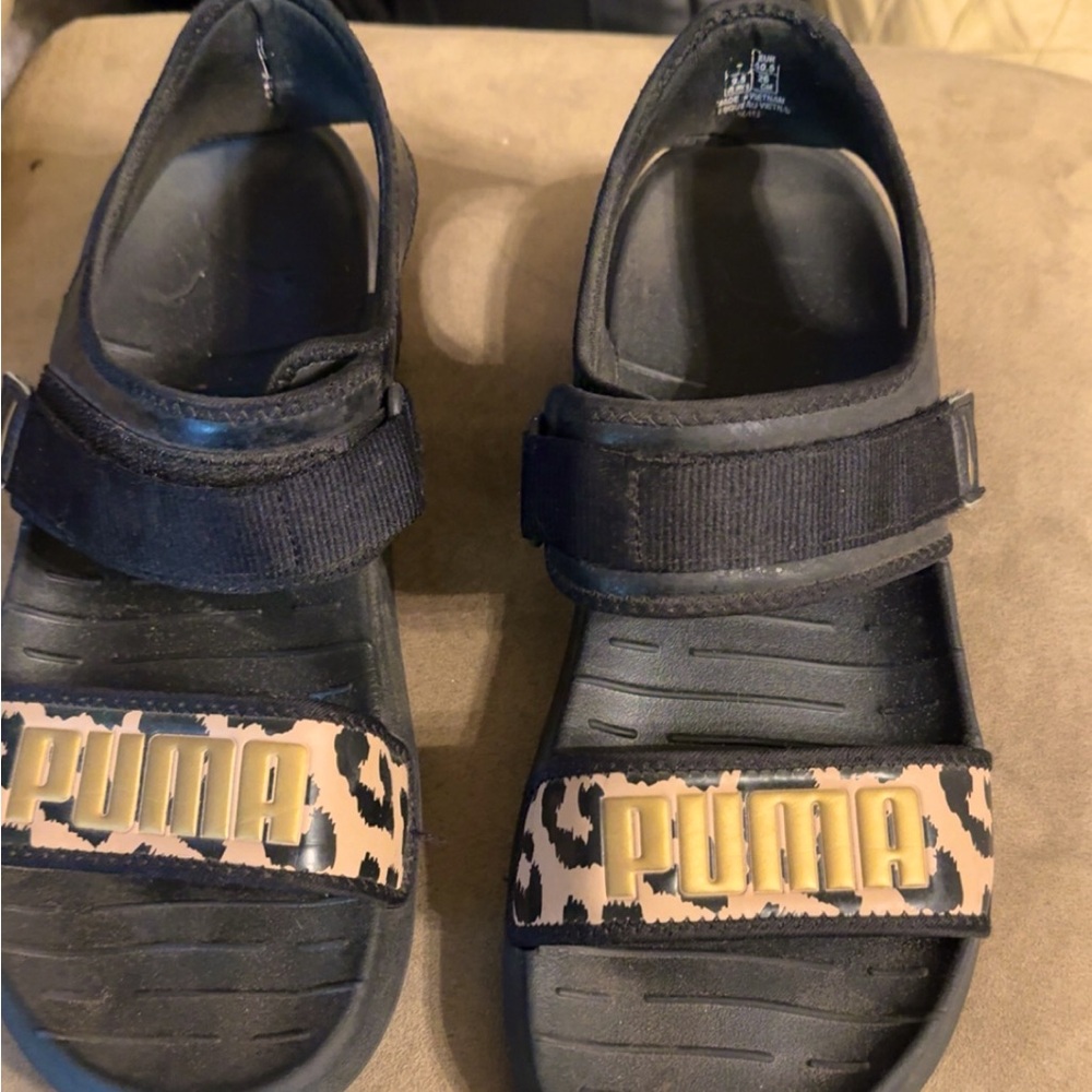 Size 9 leopard puma sandals